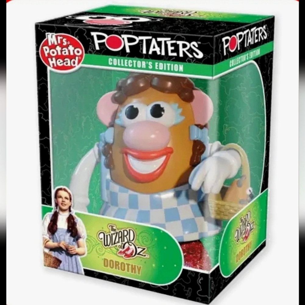NIB Wizard of Oz Dorothy Mrs Potato Head Figurine Toto Red Slippers Hasbro NEW